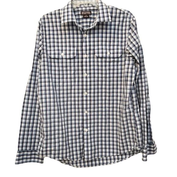 MICHAEL MICHAEL Kors Shirt Plaid Button Do… - Picture 1 of 5